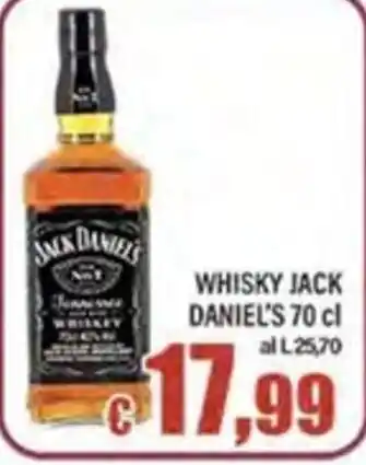 Top Supermercati WHISKY JACK DANIEL'S offerta