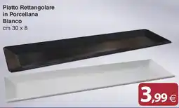 Docks Cash&Carry Piatto Rettangolare in Porcellana Bianco offerta