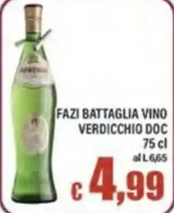 Top Supermercati FAZI BATTAGLIA VINO VERDICCHIO DOC offerta