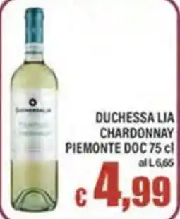 Top Supermercati Duchessa Lia Chardonnay offerta
