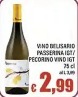Top Supermercati Vino Belisario Passerina IGT/Pecorino Vino IGT offerta