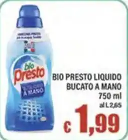 Top Supermercati bio Presto BUCATO A MANO offerta