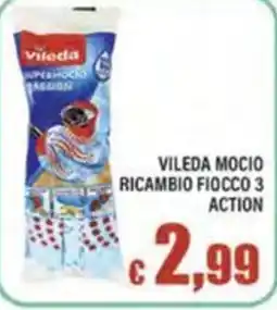 Top Supermercati Vileda Mocio Ricambio Fiocco 3 Action offerta