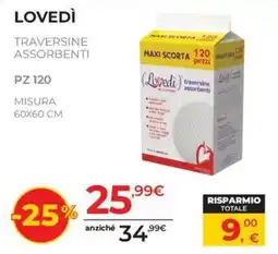 Arcaplanet LOVEDÌ traversine assorbenti offerta