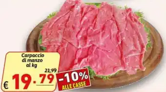 Ipercarni Carpaccio di manzo offerta