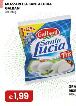 Gala Supermercati Mozzarella Santa Lucia Galbani offerta