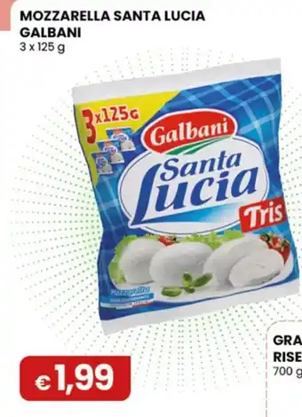 Gala Supermercati Mozzarella Santa Lucia Galbani offerta