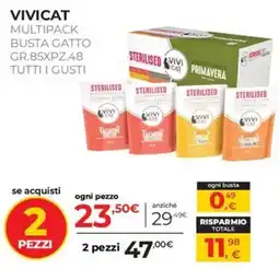 Arcaplanet VIVICAT MULTIPACK BUSTA GATTO offerta