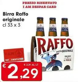 DeSpar Express Birra Raffo originale offerta