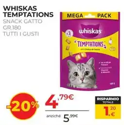 Arcaplanet WHISKAS TEMPTATIONS offerta