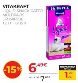 Arcaplanet VITAKRAFT LIQUID-SNACK GATTO offerta