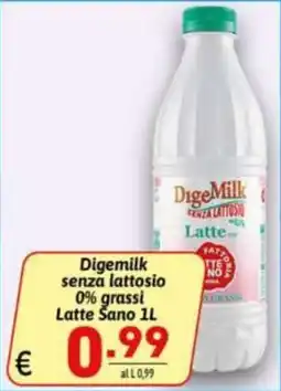 Ipercarni Digemilk senza lattosio Latte Sano offerta
