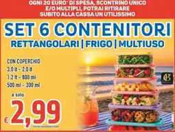 Sidis SET 6 CONTENITORI RETTANGOLARI | FRIGO | MULTIUSO offerta