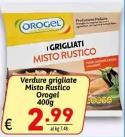 Ipercarni Verdure grigliate Misto Rustico Orogel offerta