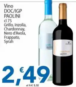 Sidis Vino DOC/IGP PAOLINI offerta