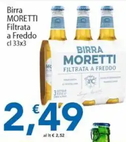 Sidis Birra MORETTI Filtrata a Freddo offerta