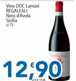 Sidis Vino DOC Lamùri REGALEALI Nero d'Avola Sicilia offerta