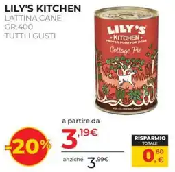 Arcaplanet LILY'S KITCHEN LATTINA CANE offerta