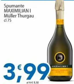 Sidis Spumante MAXIMILIAN I Müller Thurgau offerta