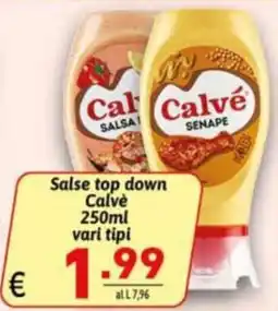 Ipercarni Salse top down Calvé offerta