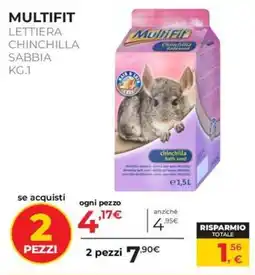 Arcaplanet MULTIFIT LETTIERA CHINCHILLA SABBIA offerta