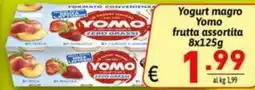 Ipercarni Yogurt magro Yomo frutta assortita offerta