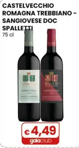 Gala Supermercati CASTELVECCHIO ROMAGNA TREBBIANO - SANGIOVESE DOC SPALLETI offerta