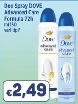 Market Ingross Deo Spray DOVE Advanced Care offerta