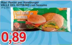 Market Ingross Maxi Panini per Hamburger VALLE DEL DITTAINO con Sesamo offerta
