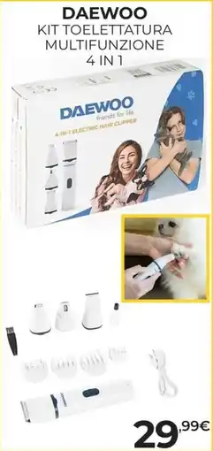 Arcaplanet DAEWOO KIT TOELETTATURA MULTIFUNZIONE 4 IN 1 offerta