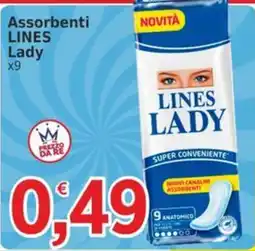 Market Ingross Assorbenti LINES Lady offerta