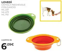 Arcaplanet Lovedì ciotola pieghevole con gancio offerta
