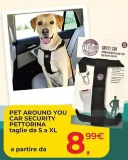 Arcaplanet PET AROUND YOU CAR SECURITY PETTORINA offerta