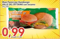 Sidis Maxi Panini per Hamburger VALLE DEL DITTAINO con Sesamo offerta