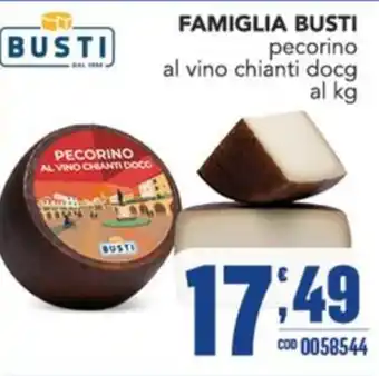Gruppo di Palo FAMIGLIA BUSTI pecorino al vino chianti docg offerta