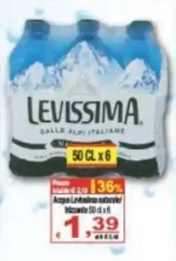 CTS Supermercati Acqua Levissima naturale offerta