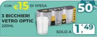 Bicchieri vetro Optic