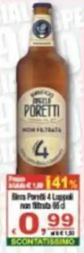 CTS Supermercati Birra Poretti 4 Luppoli offerta