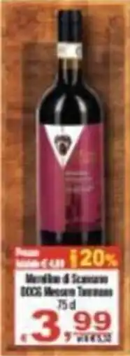 CTS Supermercati Merlot di Scanzano DOCG Messina Taurano offerta