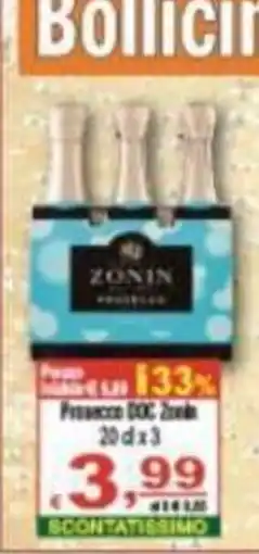 CTS Supermercati Prosecco DOC Zonin offerta