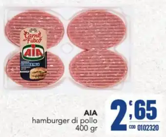 Gruppo di Palo AIA hamburger di pollo offerta