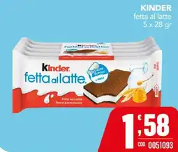 Gruppo di Palo Kinder fetta al latte offerta