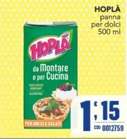 Gruppo di Palo Hoplà panna per dolci offerta