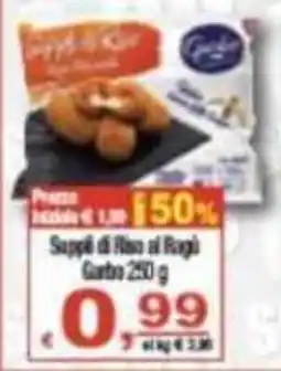 CTS Supermercati Supplì di Riso al Ragù Garbo offerta