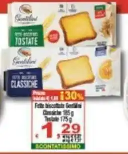 CTS Supermercati Fette biscottate Gentilini offerta