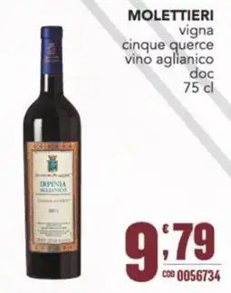 Gruppo di Palo MOLETTIERI vina cinque querce vino aglianico doc offerta