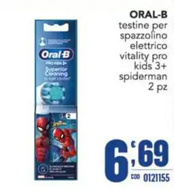 Gruppo di Palo Oral-B testine per spazzolino elettrico vitality pro kids 3+ spiderman offerta