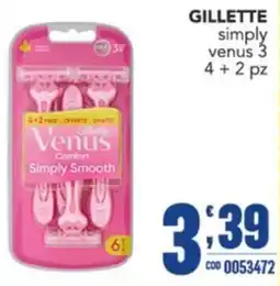Gruppo di Palo GILLETTE simply venus 3 offerta
