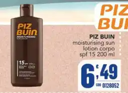 Gruppo di Palo PIZ BUIN moisturising sun lotion corpo offerta