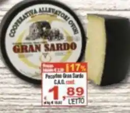 CTS Supermercati Pecorino Gran Sardo offerta
